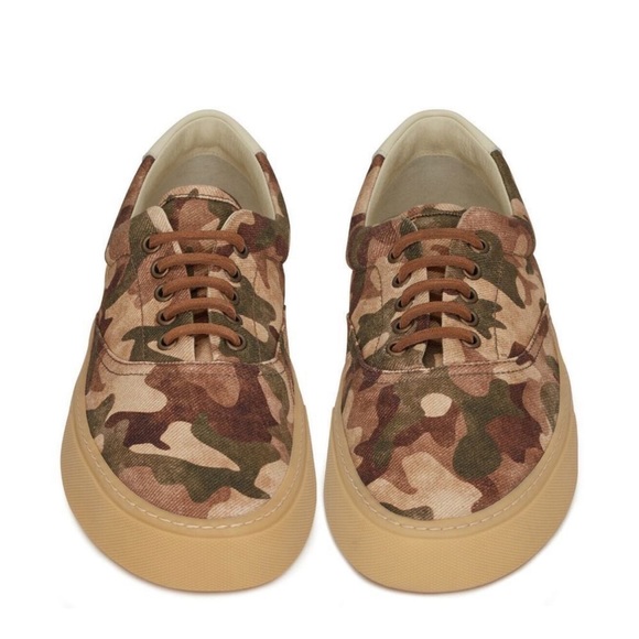 Saint Laurent Other - FINAL DROP! Saint Laurent men’s camo Venice canvas leather low top sneakers NWB